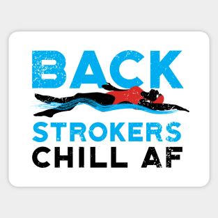 Womens Backstroke Chilled AF Swim Sticker